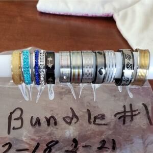 RINGS lot 11 nwt stainless steel rings various‎ patterns and colors 18…